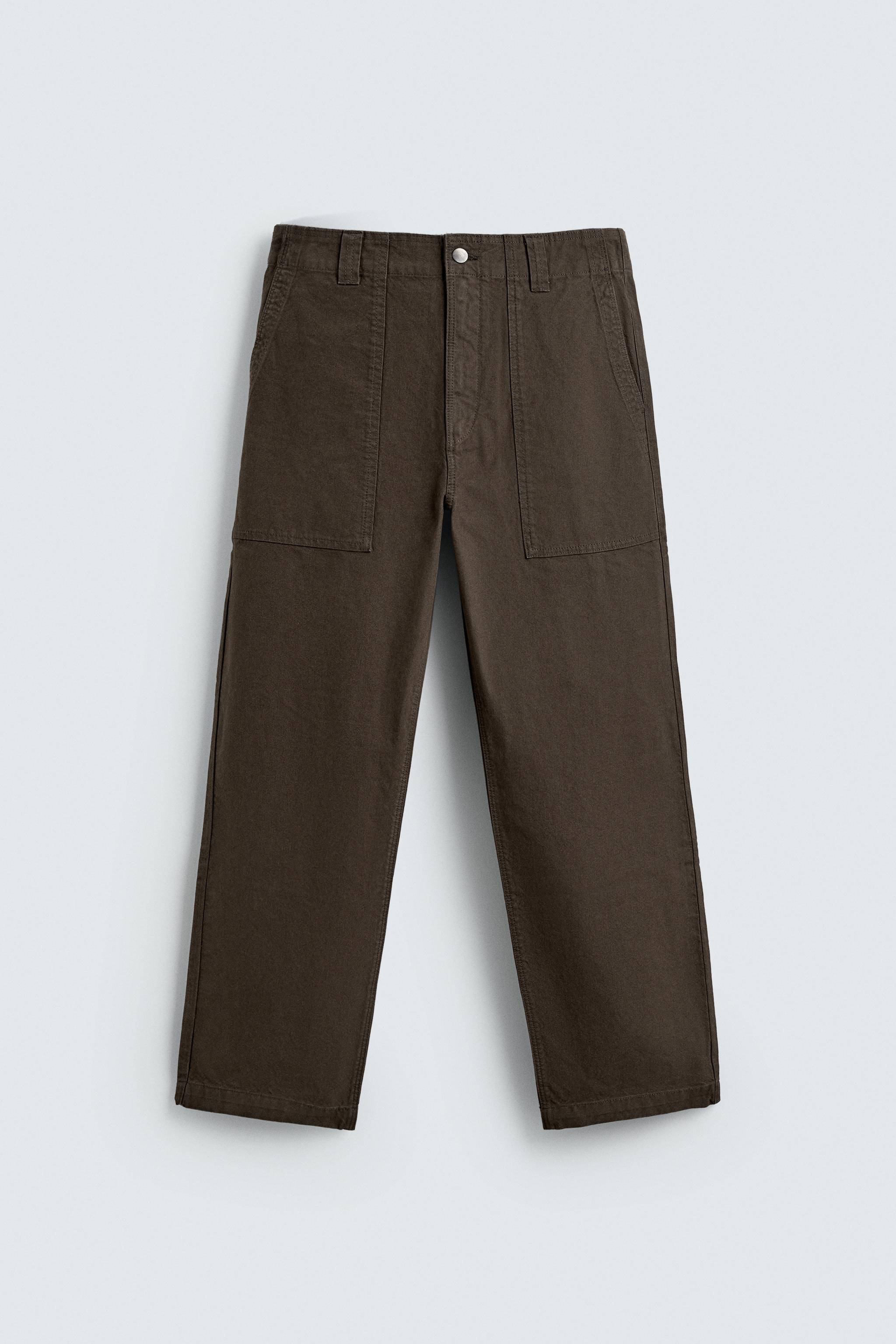 WASHED STRAIGHT FIT PANTS